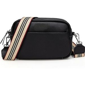 NEW! Designer Inspired Black Leather Crossbody Bag